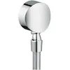 Image de hansgrohe, Robinetterie de salle de bains, HG Raccord de flexible FIXFIT S avec clapet anti-retour et rotule chrome