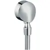 Image de hansgrohe, Barre de douche + curseur, HG Raccord de flexible FIXFIT E DN 15 avec clapet anti-retour et rotule chrome