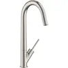 Image de hansgrohe, Robinetterie de cuisine, Mitigeur monocommande pour évier AXOR STARCK DN 15 acier inoxydable optique