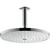 Image de hansgrohe, Pommeau de douche, HG Pomme de douche RAINDANCE SELECT S 300 2jet avec raccordement au plafond 100mm blanc/chrome (2 Types de jets, 17 l/min)