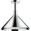 Image de hansgrohe, Pommeau de douche, Douche de tête 240 2jet AXOR DN 15 avec support de plafond desig by Front chrome (2 Types de jets, 17 l/min)