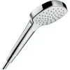 Image de hansgrohe, Pommeau de douche, HG Douchette à main Croma Select E 1jet DN 15 version EcoSm 7 l/min blanc/chrome (1 Type de jet, 7 l/min)