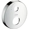 Image de hansgrohe, Robinetterie de salle de bains, Rosace de rallonge AXOR ronde, 2 trous, flèche chrome