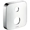 Image de hansgrohe, Robinetterie de salle de bains, Rosace de rallonge AXOR 2 trous, flèche chromée