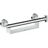 Image de hansgrohe, Porte-serviettes + crochets pour serviettes, HG Poignée de maintien UNICA COMFORT avec tablette et support de douche blanc/chrome