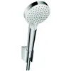 Image de Ensemble support mural et douchette Vario EcoSmart 9 l/min avec flexible de douche 160 cm blanc/chromé Hansgrohe Crometta