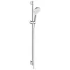 Image de hansgrohe, Pommeau de douche, Ensemble de douche Crometta 100 Vario avec barre de douche 90 cm (2 Types de jets, 13.80 l/min)