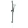 Image de Set de douche 1jet EcoSmart 9 l/min avec barre Unica'Croma 65 cm blanc/chromé Hansgrohe Crometta