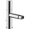 Image de Axor, Robinet de bidet, Mitigeur monocommandé pour bidet UNO poignée zébrée chromé
