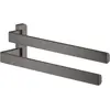 Image de hansgrohe, Porte-serviettes + crochets pour serviettes, Porte-serviettes double AXOR UNIVERSAL pivotant individuel brushed black chrome
