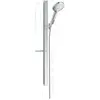 Image de hansgrohe, Pommeau de douche, HG Br.set RAINDANCE Sel S 120 3jet/Unica 125mm Bsta 90cm chrom 9 l/min EcoSmart (3 Types de jets, 9 l/min)