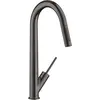 Image de Axor, Robinetterie de cuisine, Mitigeur monocommande pour évier STARCK DN 15 avec douchette extractible bru black chrome