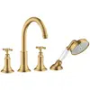 Image de hansgrohe, Robinetterie de salle de bains, AXOR Montreux 4 trous robinetterie sur plage de carrelage