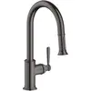 Image de hansgrohe, Robinetterie de cuisine, Mitigeur monocommande pour évier AXOR MONTREUX DN 15 avec douchette extractible bru black chrome