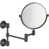 Image de hansgrohe, Miroir cosmétique, Miroir de rasage AXOR MONTREUX montage mural brushed black chrome