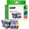 Image de KMP, Cartouche d'impression, B58VX Pack économique BK/C/MY/Y comp. avec Brother LC-3219VALDR (C, CF, M, Y)