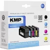 Image de KMP MULTIPACK H166VX - Pack de 4 - à rendement élevé - noir, jaune, cyan, magenta - compatible - cartouche d'encre (alternative pour : HP F6U16AE, HP F6U17AE, HP F6U18AE, HP L0S70AE) - pour HP PageWide Managed P55250; PageWide Pro 452, 477, 552, 577,
