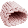 Image de Aumüller Cave à chat tressée en grosse maille rose