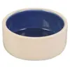 Image de Ecuelle Céramique, 2,1 L/Ø 22 Cm, Crème/Bleu - 2451 - Mon Animalerie