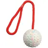 Image de 3x Trixie Balle avec corde à lancer D=7cm/30cm (Jouet de balle pour chiens), Jouets pour chien