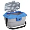 Image de Box De Transport Midi-Capri, 44 × 33 × 32 Cm, 1,1 Kg, Gris Clair/Bleu - 39791 - Mon Animalerie