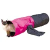 Image de Tunnel de jeu ø 30 × 115 cm pour chat et chiot coloris noir et rose