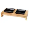 Image de TRIXIE Set écuelles 28x5x15cm - 2x0,2l - Noir - Pour chien