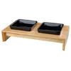 Image de TRIXIE Set ecuelles 36x19x7cm - 2 x 0,4l - Noir - Pour chien