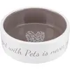 Image de 4x Trixie Bol en céramique Pets Home 0.3l crème/taupe (30 cl), Gamelle