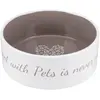Image de Trixie Bol en céramique Pets Home 1.4l crème/taupe (140 cl), Gamelle