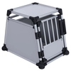 Image de Cage taille M transport pour chien aluminium gris clair Trixie l55 P78 H62 cm - Cage pour Chien