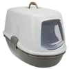Image de Maison de toilette Berto top. grise et blanche. 39 × 42 × 59 cm. pour chat