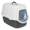 Image de Maison de toilette Trixie Vico avec couvercle pour chat - gris foncé/gris clair