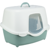Image de L56xl39xH39cm Trixie Davio Top avec capot sauge-blanc Bac à litière pour chat