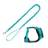Image de Harnais en Y Trixie en maille avec laisse extensible, turquoise - pour chat