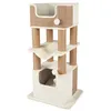 Image de Arbre à chat TRIXIE Lucano 110 cm blanc taupe hamac coussins sisal