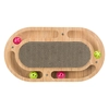 Image de Plateau griffoir Trixie avec cadre en bois, oval pour chat - L 46 x l 25 x H 4 cm