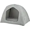 Image de Trixie Jonna Vital cave, corduroy plush, 55×55×75 cm, light grey (Chien), Panier pour chien + chat