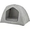 Image de Trixie Jonna Vital cave, corduroy plush, 70×70×100 cm, light grey (Chien), Panier pour chien + chat
