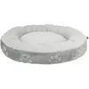 Image de Trixie Jimmy Soft bed, flanell/plush, round, ø 70 cm, light grey (Chat, Chien), Panier pour chien + chat