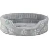 Image de Trixie Jimmy Soft bed, soft plush, oval, 85 × 75 cm, light grey (Chat, Chien), Panier pour chien + chat