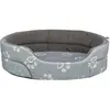 Image de Trixie Jimmy bed, cotton look, oval, 45×35 cm, light grey/dark grey (Chat, Chien), Panier pour chien + chat