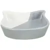 Image de Trixie Bowl, cat head, ceramic, 0.2 l/ø 13 cm, grey/white (20 cl), Gamelle