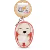 Image de Peluche Porte-Cles 8 Cm - Chien Beige Endormi