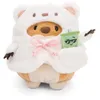 Image de Peluche Nici Chien Hiro avec bubble tea et costume Ours Polair 8 cm