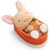 Image de Magni NICI Kuscheltier Hase mit Karotte schlafend im Körbchen peach 12cm (8 cm)