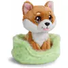 Image de Magni NICI GREEN Kuscheltier little Paws Hund Shiba Inu braun 12cm im grünen Körbchen (12 cm)