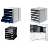 Image de HAN Module de classement, 5 tiroirs ouverts, gris/bleu