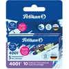 Image de Pelikan, Cartouche de rechange + encrier, Cartouches d'encre pour stylo plume LAMY, bleu royal imprimé multicolore => motifs assortis (Bleu, 10 pcs)