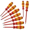 Image de Jeu de tournevis Wera 160i/162i/167i/9 VDE vis à fente, cruciforme Phillips, vis Pozidriv, TORX® intérieur 9 pièces